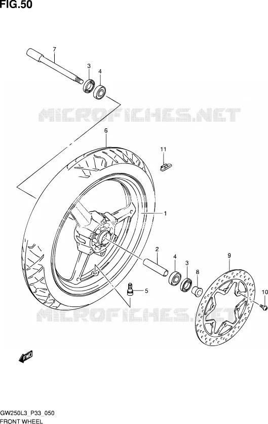 ROUE AVANT Suzuki MOTO 250 INAZUMA 2013  GW250 L3 (P03,P28,P33)