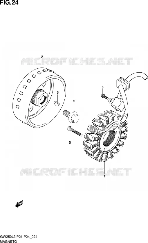 ALLUMAGE ROTOR - STATOR Suzuki MOTO 250 INAZUMA 2012  GW250 L3 (P21)