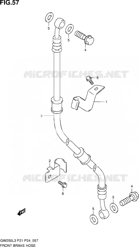 DURITE DE FREIN AVANT Suzuki MOTO 250 INAZUMA 2015  GW250 L3 (P21)
