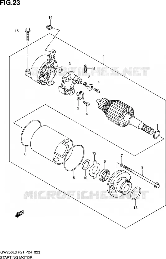 DEMARREUR Suzuki MOTO 250 INAZUMA 2013  GW250 L3 (P24)