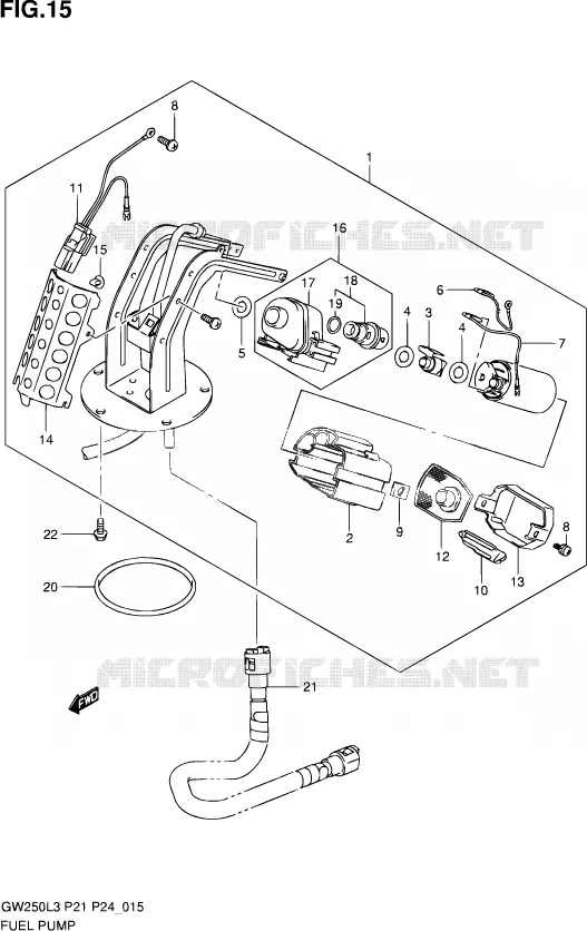 POMPE A ESSENCE Suzuki MOTO 250 INAZUMA 2013  GW250 L3 (P24)