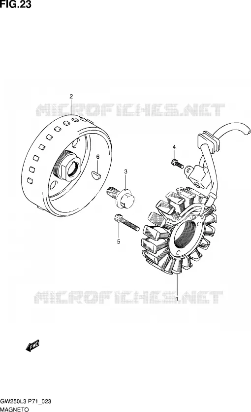 ALLUMAGE ROTOR - STATOR Suzuki MOTO 250 INAZUMA 2013  GW250 L3 (P71)