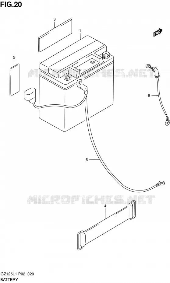 BATTERIE Suzuki MOTO 125 MARAUDER 2011  GZ125L1(E02)