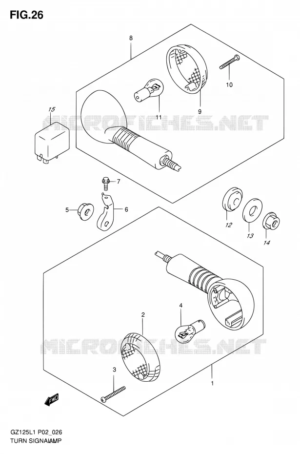 CLIGNOTANTS Suzuki MOTO 125 MARAUDER 2011  GZ125L1(E19)