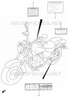 ETIQUETTE (MODELE K2) pour Suzuki MARAUDER 250 2002