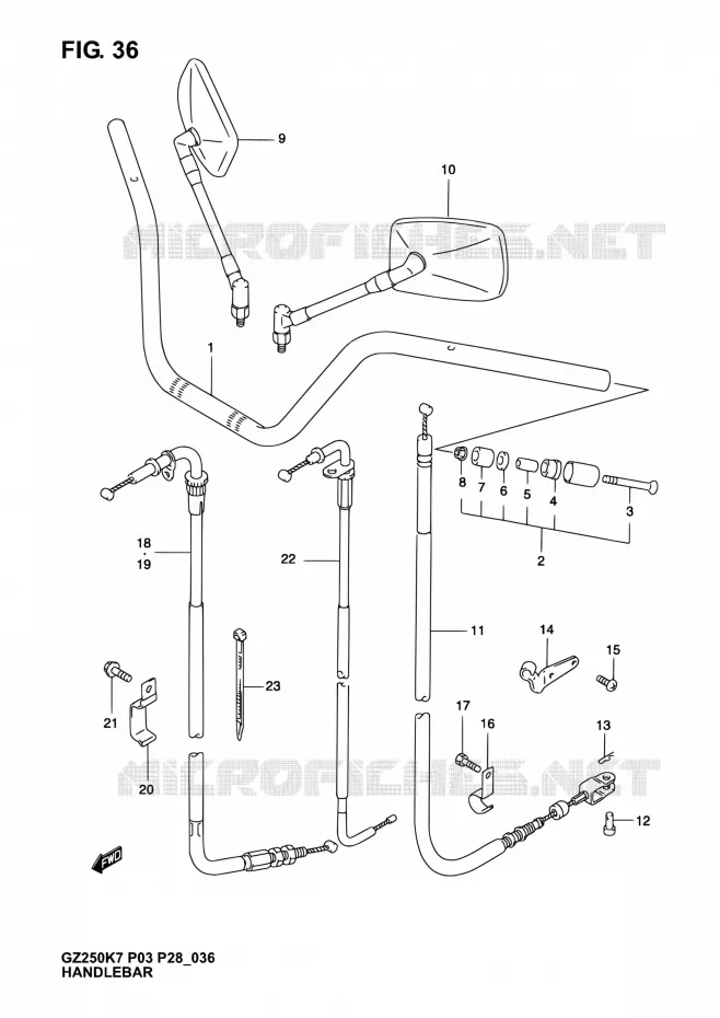 GUIDON Suzuki MOTO 250 GZ 2006  GZ250K6(E03,E28,E33)