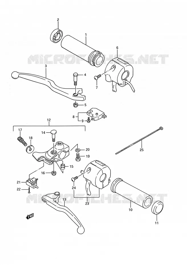 COMMODOS (MODELE K/L/M/N/P) Suzuki MOTO 650 BOULEVARD 1993  LS650 P (E03,E28,E33)