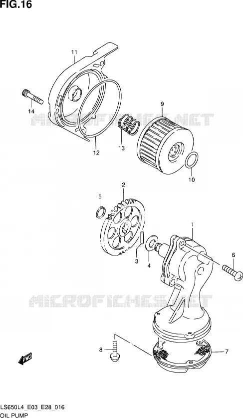 POMPE A HUILE Suzuki MOTO 650 SAVAGE 2014  LS650 L4