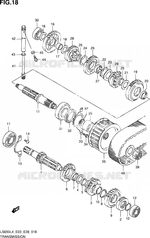TRANSMISSION Suzuki MOTO 650 SAVAGE 2014  LS650 L4