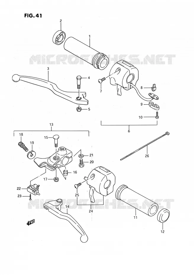 COMMODOS (MODELE G/J) Suzuki MOTO 650 SAVAGE 1988  LS650FJ/LS650PJ(E04,E18,E22,E34,E75,E77)