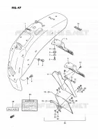GARDE BOUE ARRIERE pour Suzuki SAVAGE 650 1990