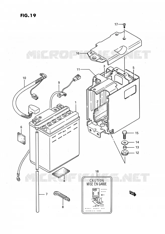 BATTERIE Suzuki MOTO 650 SAVAGE 1990  LS650PL(E24)