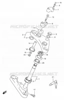 COLONNE DE DIRECTION pour Suzuki SAVAGE 650 1999
