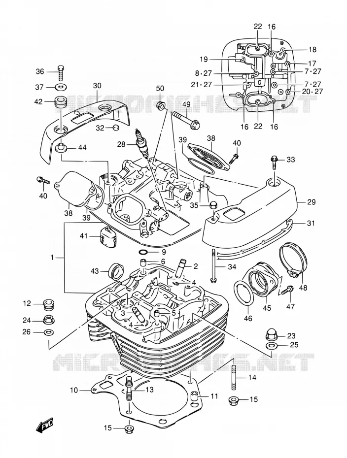 CULASSE Suzuki MOTO 650 SAVAGE 1999  LS650PX(E53)