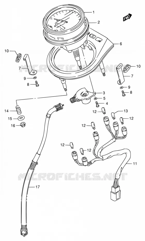 COMPTEUR Suzuki MOTO 650 SAVAGE 2000  LS650P Y (E02,E04,E17,E18,E25,E53)