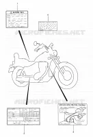 ETIQUETTE D'AVERTISSEMENT pour Suzuki BOULEVARD 650 2000