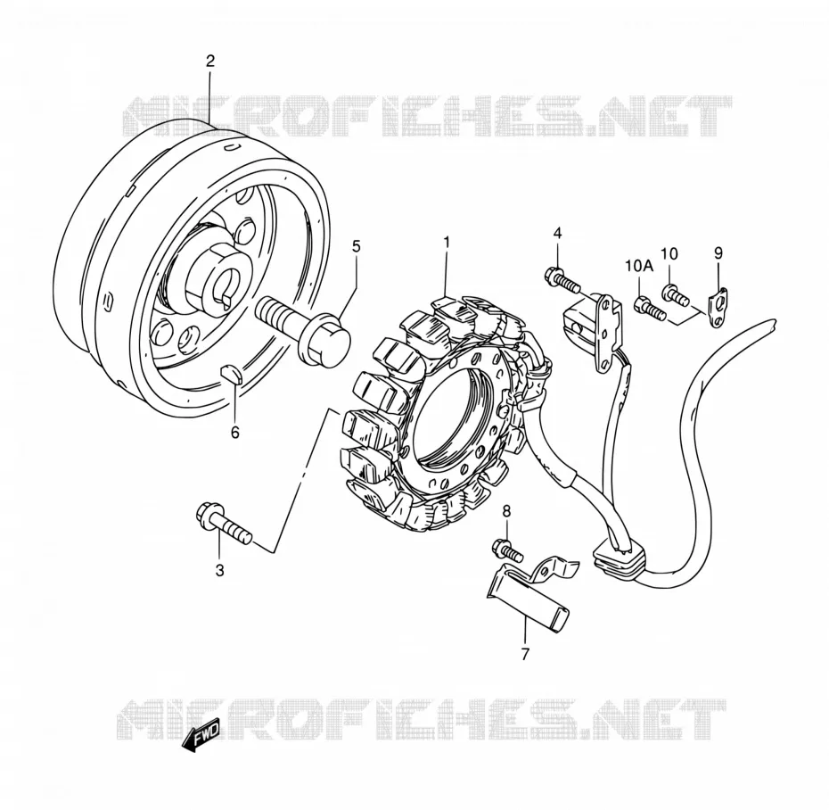 ALLUMAGE ROTOR - STATOR Suzuki MOTO 650 SAVAGE 2000  LS650PY(E22)