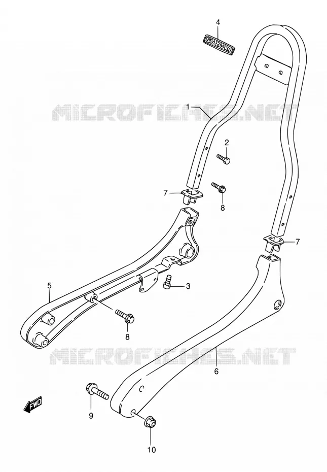 DOSSERET (MODELE V/W/X/Y/K1/K2/K3) Suzuki MOTO 650 SAVAGE 2000  LS650PY(E22)