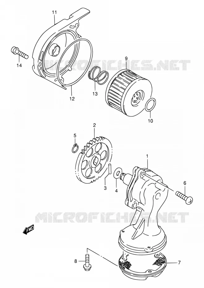 POMPE A HUILE Suzuki MOTO 650 SAVAGE 2000  LS650PY(E22)