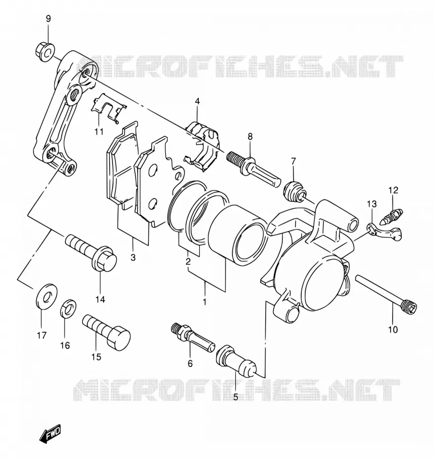 ETRIER DE FREIN AVANT Suzuki MOTO 650 SAVAGE 2001  LS650PK1(E22)