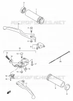 ENSEMBLE LEVIERS   POIGNEES pour Suzuki SAVAGE 650 2002