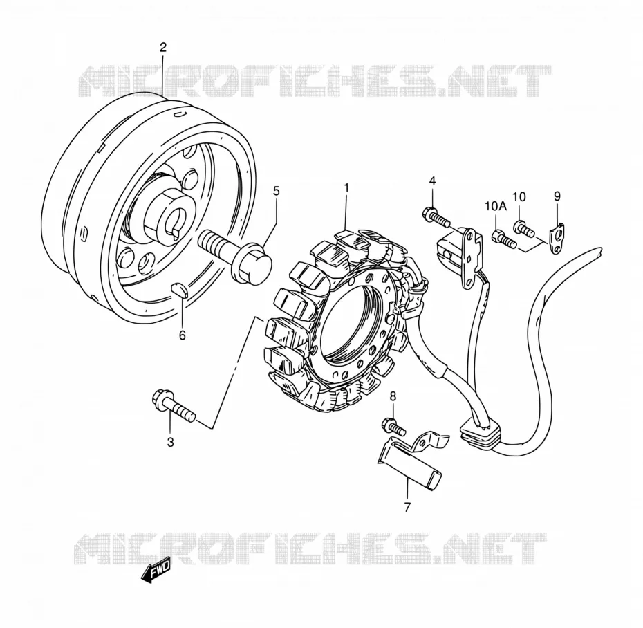 ALLUMAGE ROTOR - STATOR Suzuki MOTO 650 SAVAGE 2003  LS650PK3(E22)