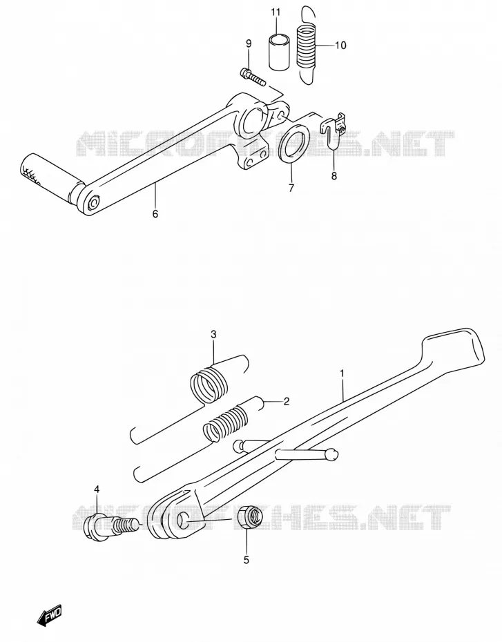 BEQUILLE Suzuki MOTO 600 RF 1993  RF600RP/RF600RUP