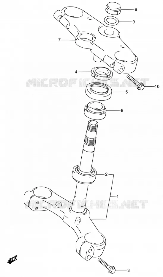 COLONNE DE DIRECTION Suzuki MOTO 600 RF 1993  RF600RP/RF600RUP