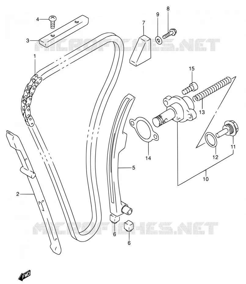 DISTRIBUTION Suzuki MOTO 600 RF 1995  RF600RS/RF600RUS