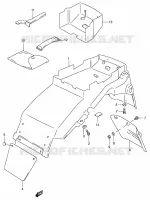 GARDE BOUE ARRIERE (MODELE T/V) pour Suzuki RF 600 1997