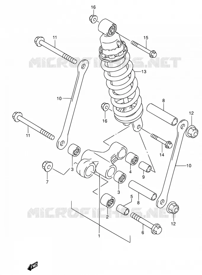 BIELLETTE D'AMORTISSEUR Suzuki MOTO 600 RF 1997  RF600R V/RF600RU V