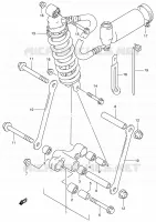BIELLETTE D'AMORTISSEUR pour Suzuki RF 900 1996