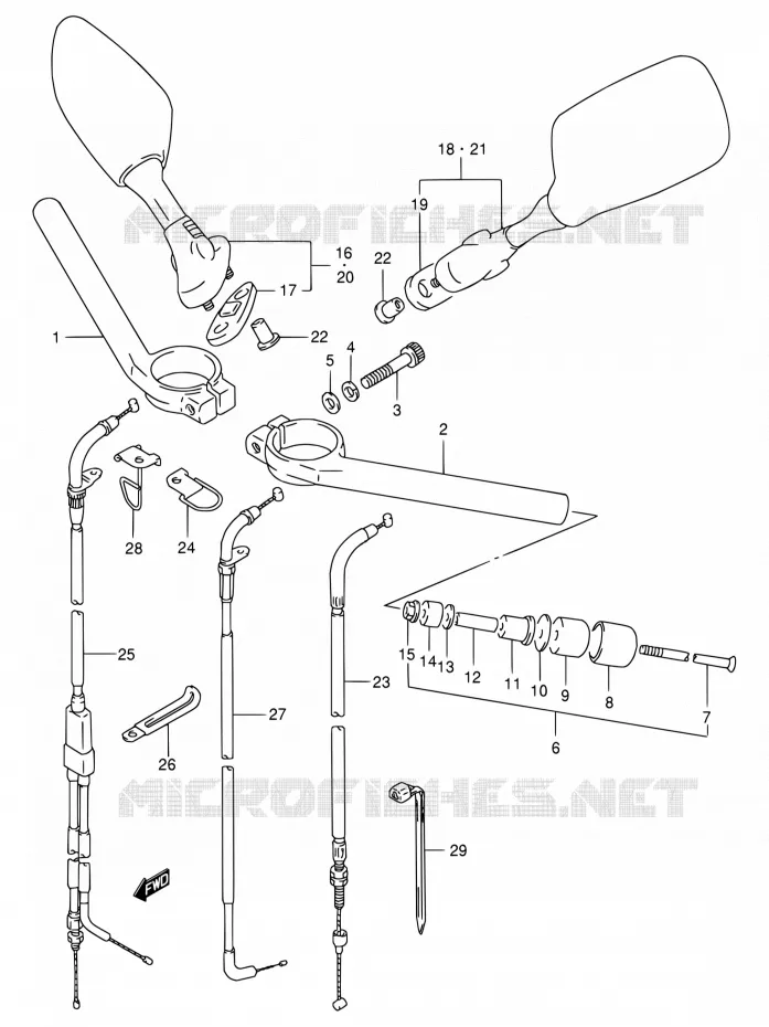 GUIDON Suzuki MOTO 125 RG 1994  RG125FU R