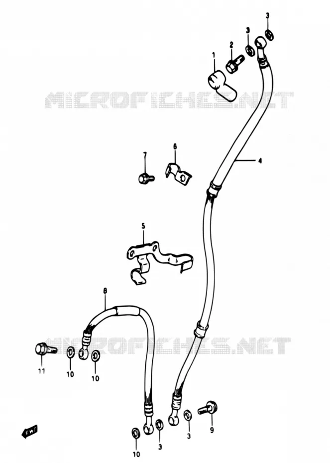 DURITE DE FREIN AVANT (MODELE D/E/F/G/J) Suzuki MOTO 50 RG 1983  RG50 G/RG50 G1
