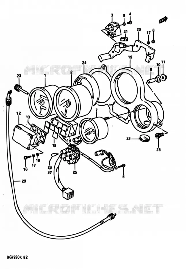 COMPTEUR Suzuki MOTO 250 RG 1989  RGV250 K