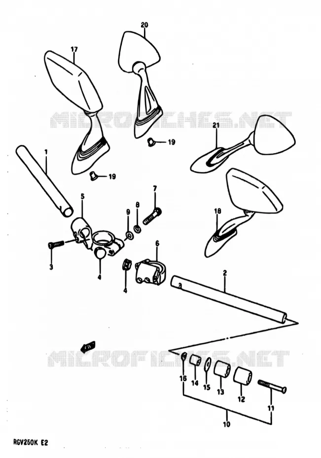 GUIDON Suzuki MOTO 250 RG 1989  RGV250 K