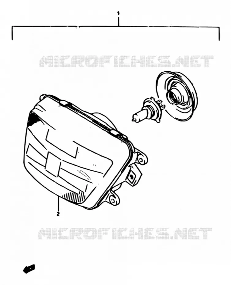 PHARE (E21,E22) Suzuki MOTO 250 RG 1990  RGV250L(E24)