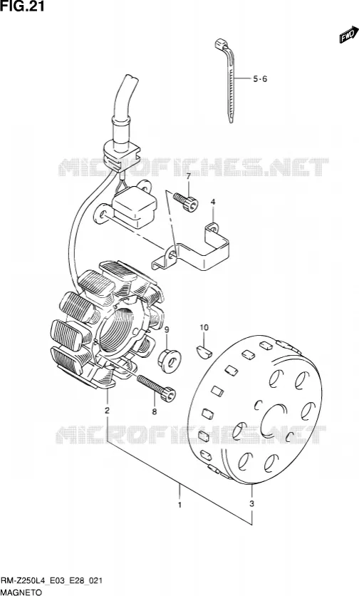 ALLUMAGE ROTOR - STATOR Suzuki MOTO 250 RM-Z 2014  RM-Z250 L4 (E03,E28,E33)