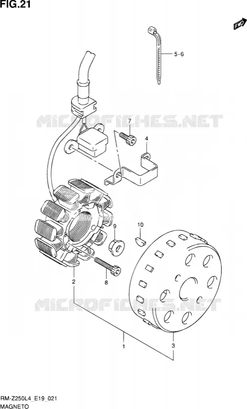 ALLUMAGE ROTOR - STATOR Suzuki MOTO 250 RM-Z 2014  RM-Z250 L4 (E19)