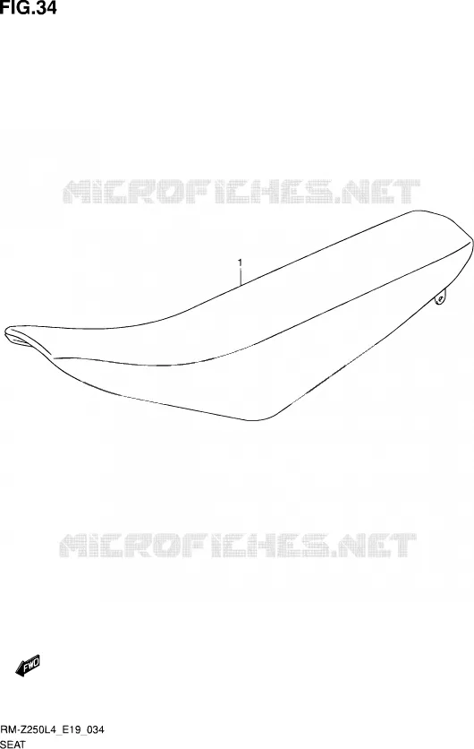 SELLE Suzuki MOTO 250 RM-Z 2014  RM-Z250 L4 (E19)