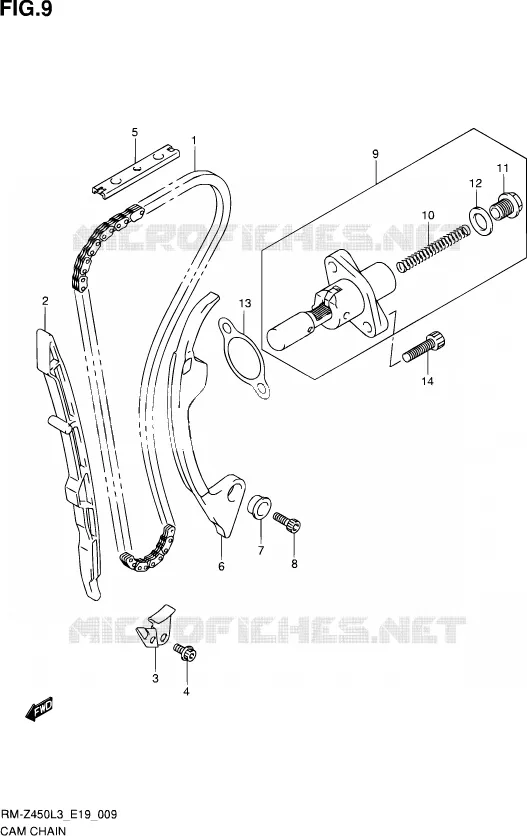 DISTRIBUTION Suzuki MOTO 450 RM-Z 2013  RM-Z450 L3 (E19)