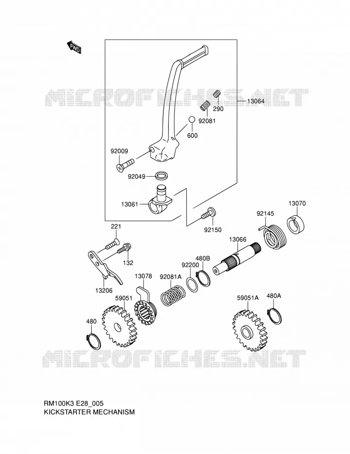 ENSEMBLE KICK Suzuki MOTO 100 RM 2004  RM100K4(E28)