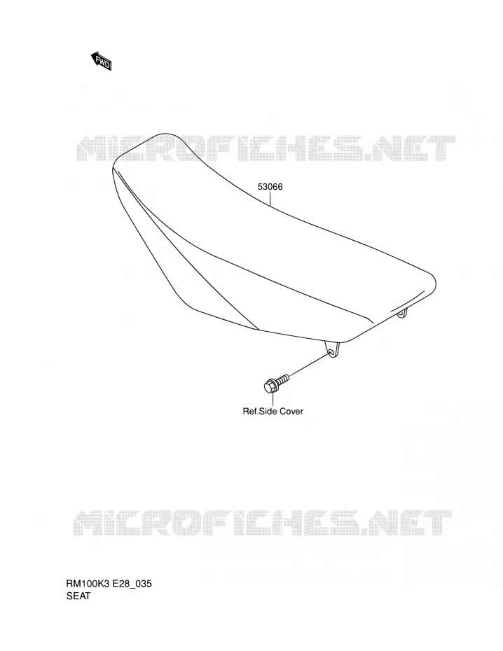 SELLE Suzuki MOTO 100 RM 2004  RM100K4(E28)