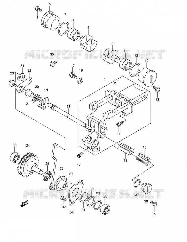 VALVE D'ECHAPPEMENT (MODELE K2) Suzuki MOTO 250 RM 2002  RM250 K2 (E02,E04,E24)