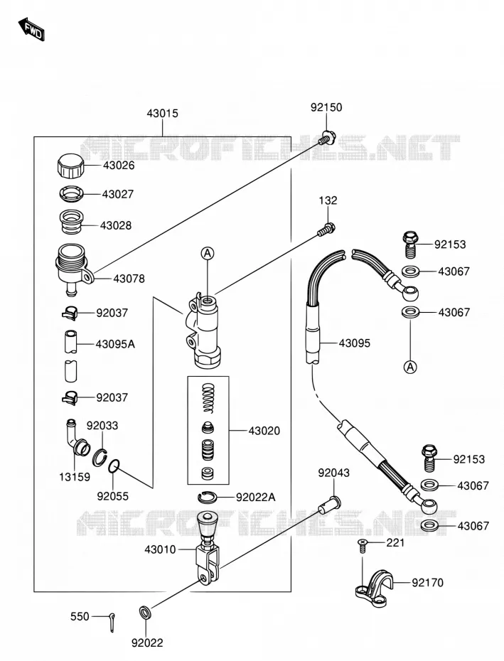 MAITRE CYLINDRE ARRIERE Suzuki MOTO 65 RM 2003  RM65K3(E03)