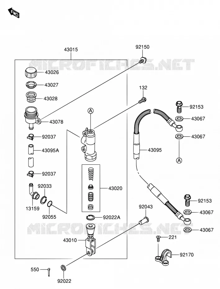 MAITRE CYLINDRE ARRIERE Suzuki MOTO 65 RM 2005  RM65K5(E03)