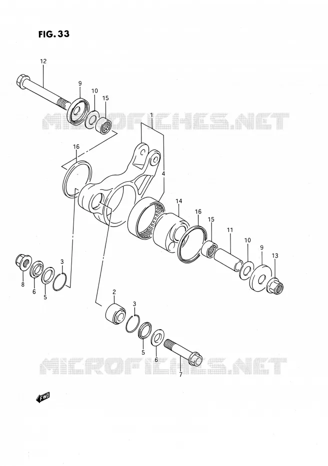 BIELLETTE D'AMORTISSEUR (MODELE G) Suzuki MOTO 80 RM 1986  RM80G(E01)