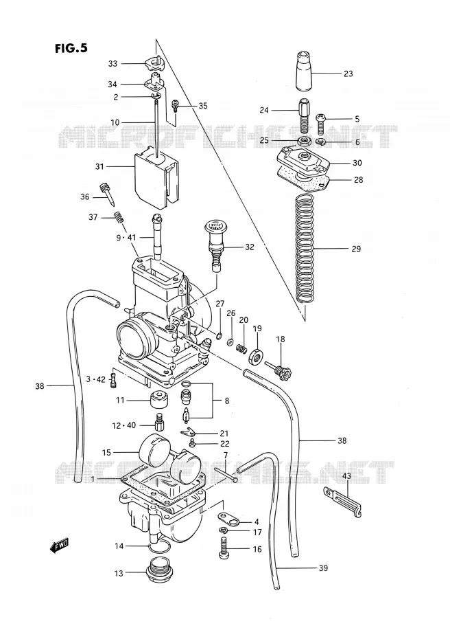 CARBURATEUR (MODELE G/H) Suzuki MOTO 80 RM 1987  RM80H(E01)