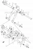 BIELLETTE D'AMORTISSEUR (MODELE K/L) pour Suzuki RMX 250 1989