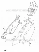 CARENAGES ARRIERE  (MODELE K/L/M) pour Suzuki RMX 250 1989